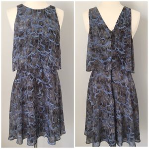 NWOT H by HALSTON Sheer Chiffon Dress - 6